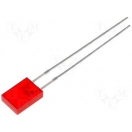 Diodo led 5mm rectangular rojo